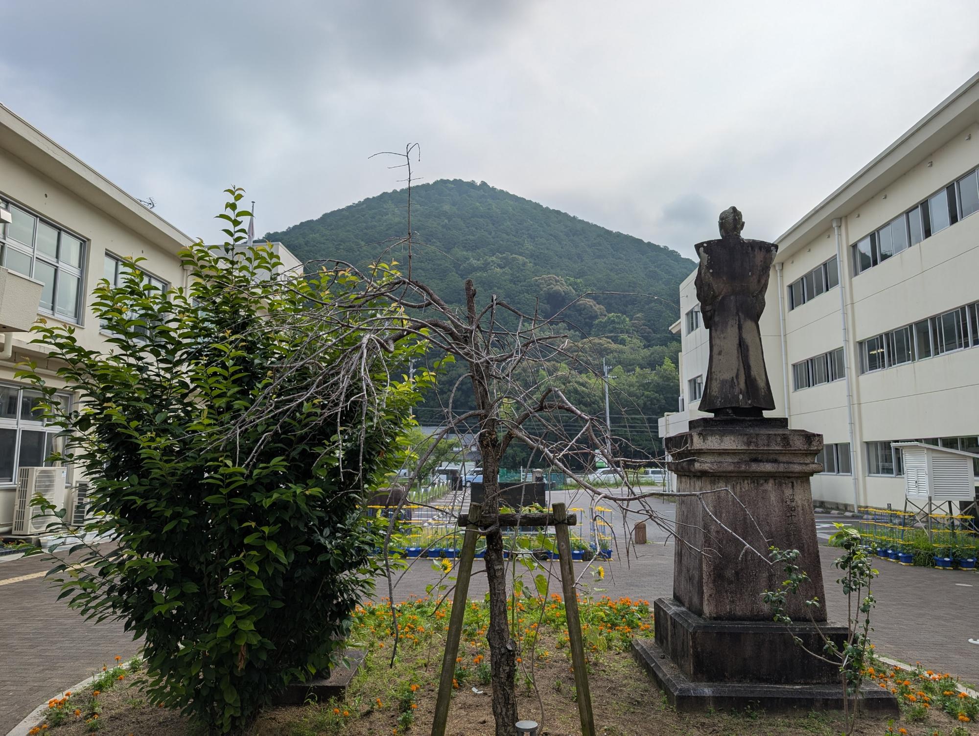 正門から三上山