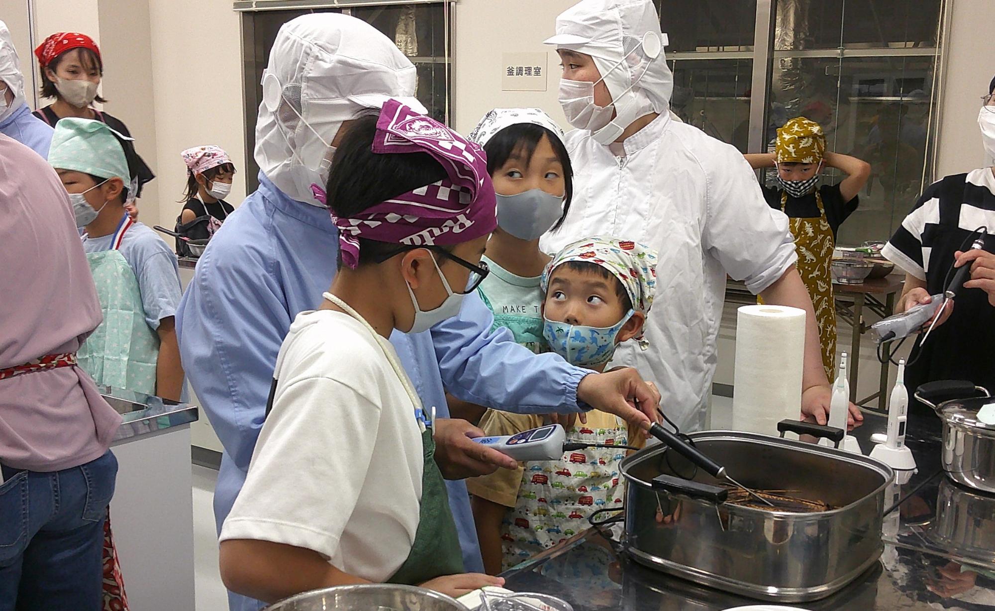 中心温度測定中