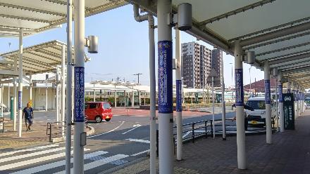 野洲駅北口円柱広告写真