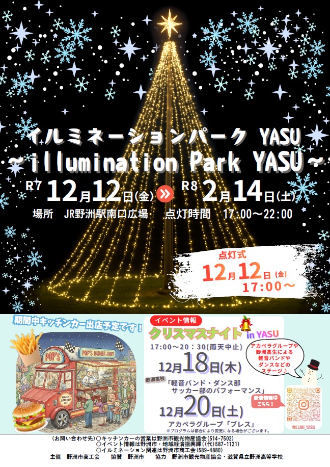 イルミネーションパークYASUにおけるチラシ