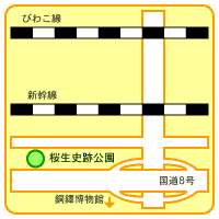(地図)桜生史跡公園の場所
