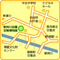野洲川田園空間博物館位置図