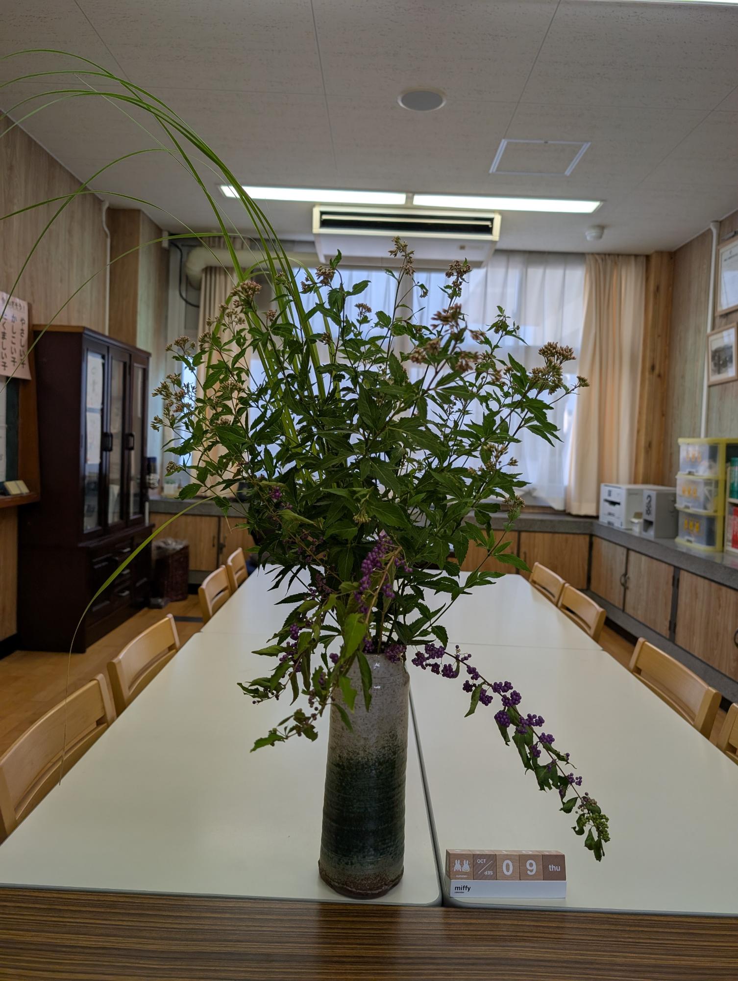 校長室の花