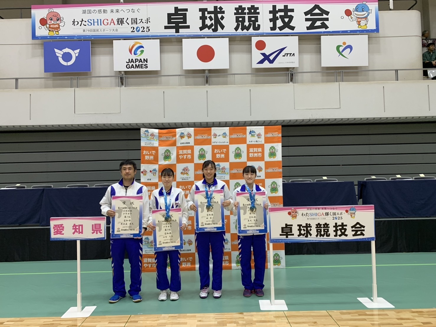 少年女子第1位　愛知県