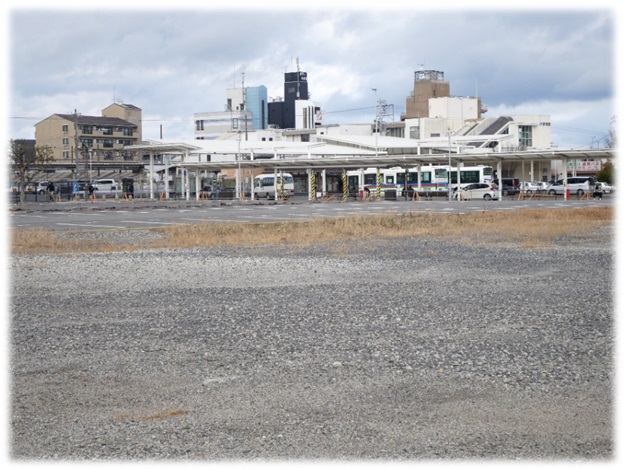 野洲駅南口仮設ロータリー跡地